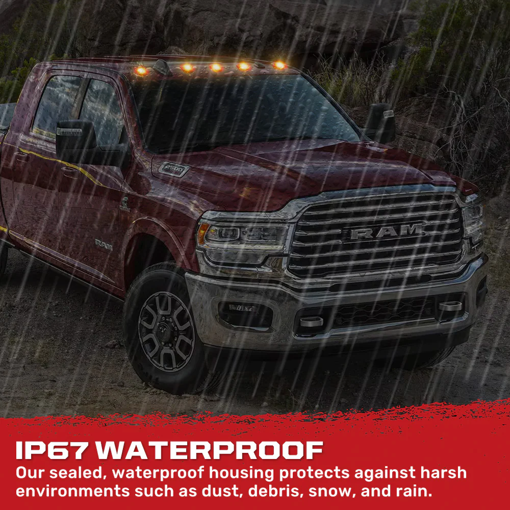 Dodge RAM HD 2500/3500 19-25 5 Piece Cab Roof Light Set 2-Way Front & Rear Facing Ultra High-Power LEDs Multiple Lens & Colors - Image 50