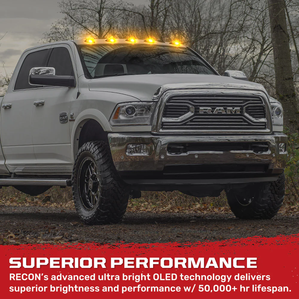 Dodge RAM HD 2500/3500 19-25 5 Piece Cab Roof Light Set 2-Way Front & Rear Facing Ultra High-Power LEDs Multiple Lens & Colors - Image 64