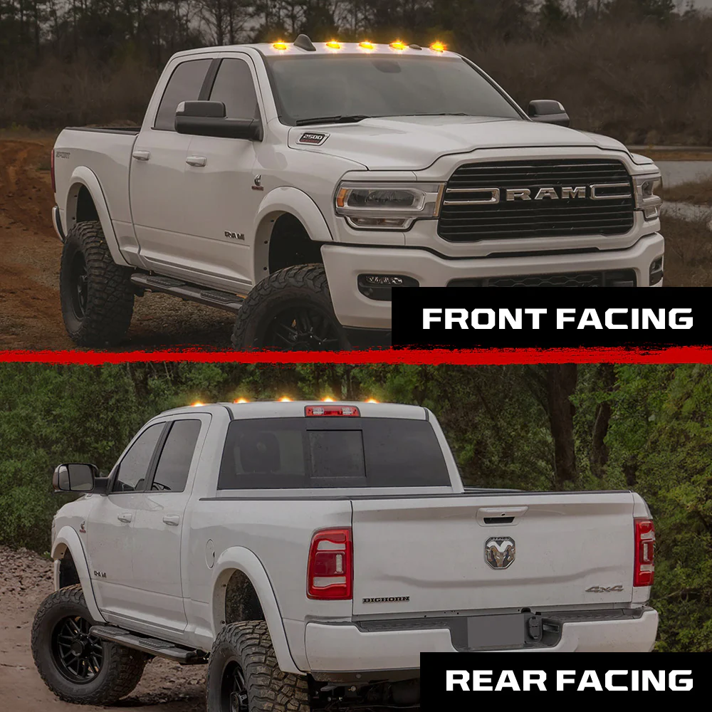 Dodge RAM HD 2500/3500 19-25 5 Piece Cab Roof Light Set 2-Way Front & Rear Facing Ultra High-Power LEDs Multiple Lens & Colors - Image 69