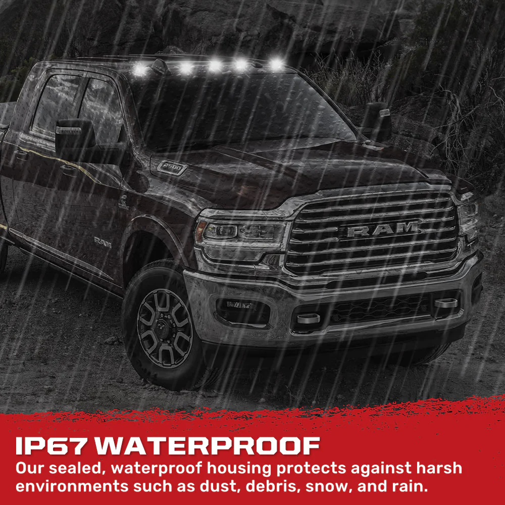 Dodge RAM HD 2500/3500 19-25 5 Piece Cab Roof Light Set 2-Way Front & Rear Facing Ultra High-Power LEDs Multiple Lens & Colors - Image 88