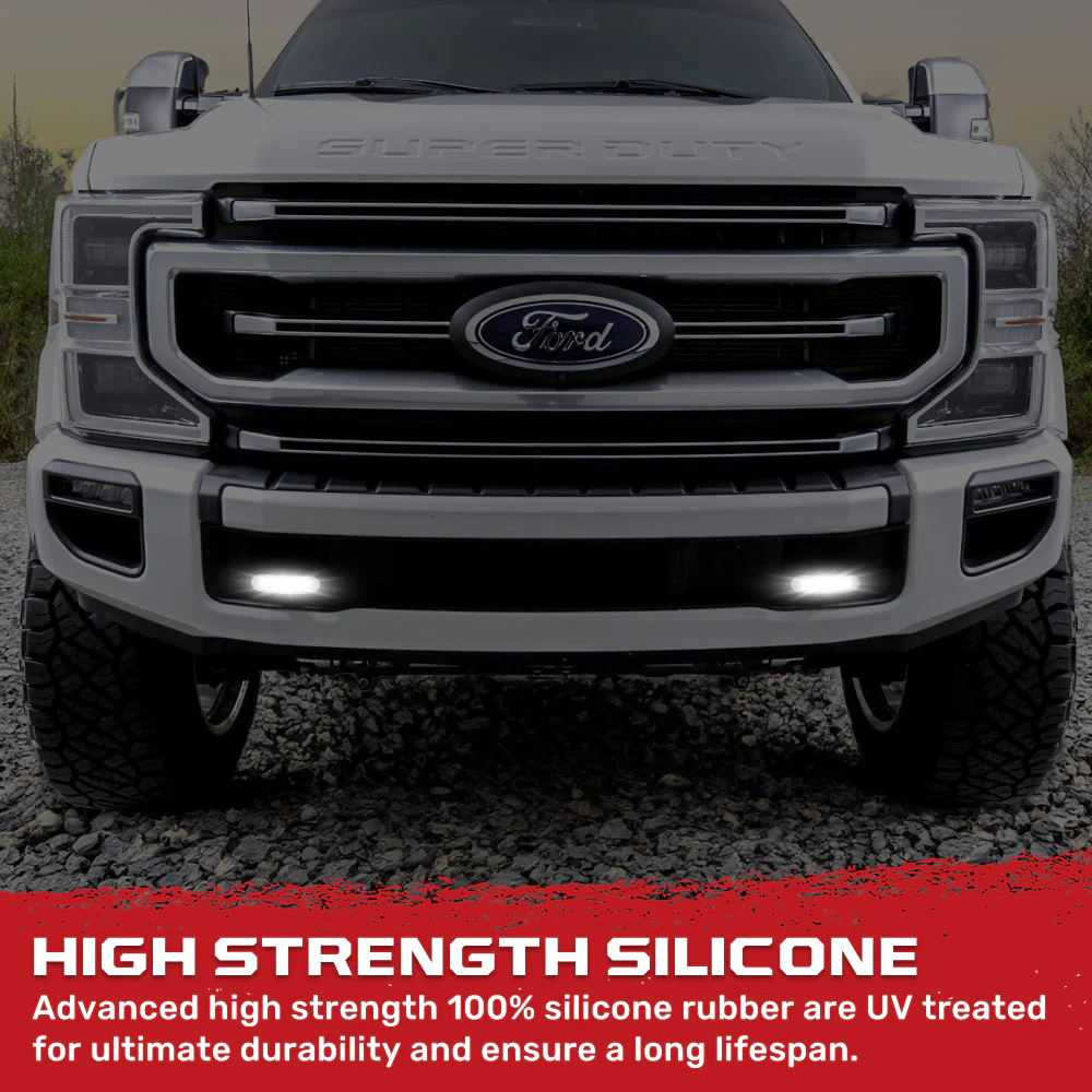 Ford 17-23 Super Duty Tow Hook Covers 2-Piece Set of Silicone Covers Standard & LED Options - Multiple Colors - Image 58