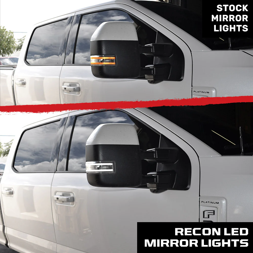 Ford 17-25 Super Duty White DRL LED Side Mirror Lenses - Multiple Lens - Image 15
