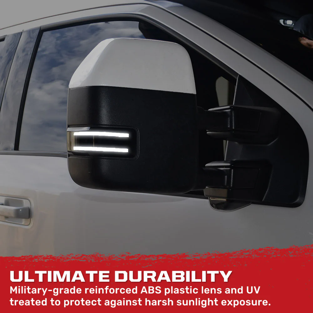 Ford 17-25 Super Duty White DRL LED Side Mirror Lenses - Multiple Lens - Image 3