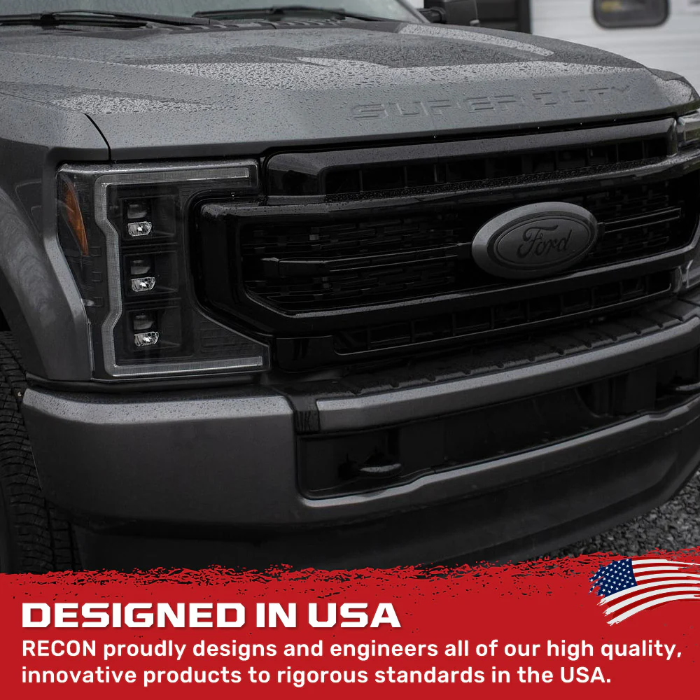 Ford 20-22 Super Duty LED Triple Projector Headlights w/ Ultra High Power White OLED DRL & Scanning Amber LED Turn Signals (Replaces OEM Halogen Style Only) - Multiple Styles - Image 10