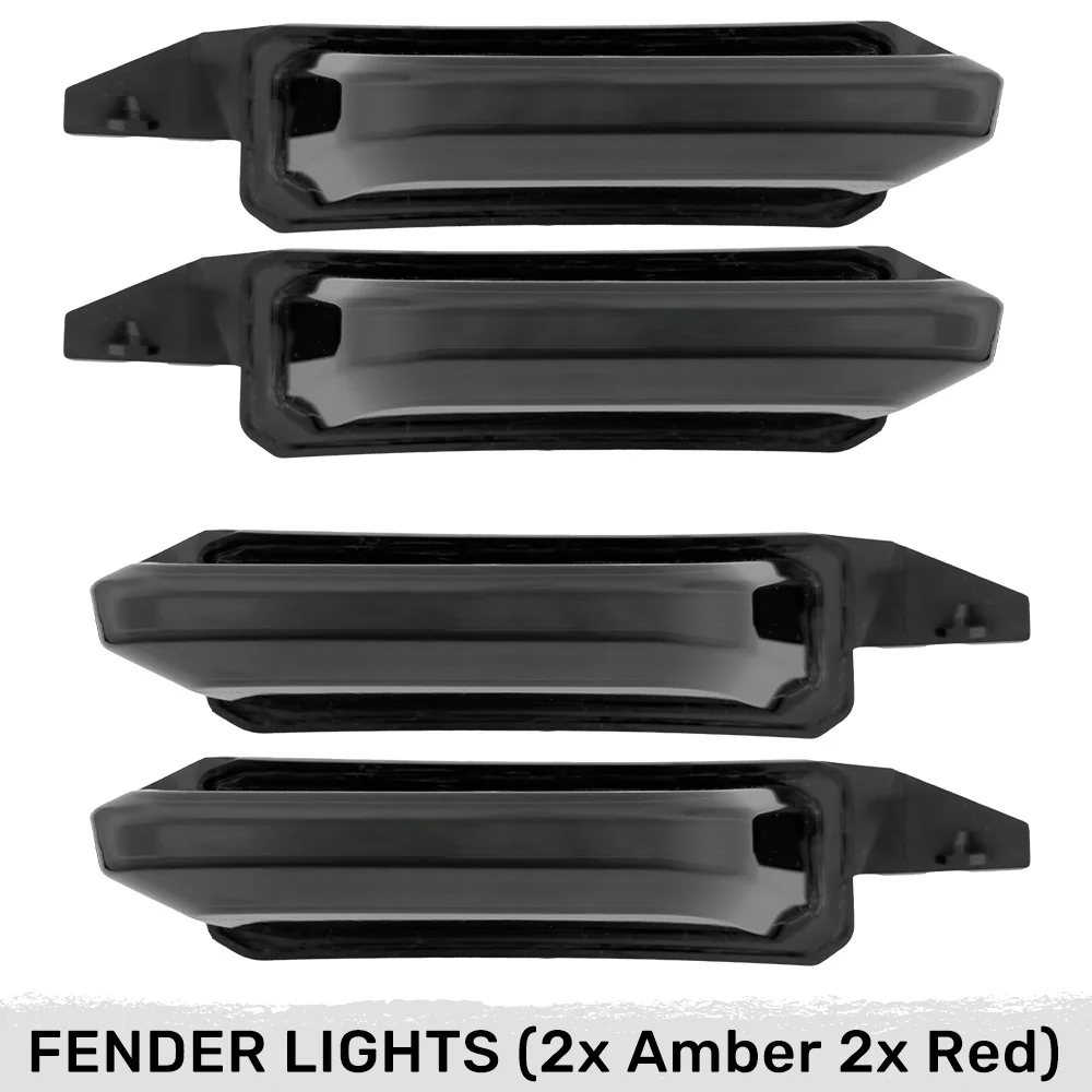 Ford 21-22 Raptor 7-Pc Fender & Hood Light Kit Smoked Lens White or Amber LED Running Lights w/ Startup Light Sequence - Image 18