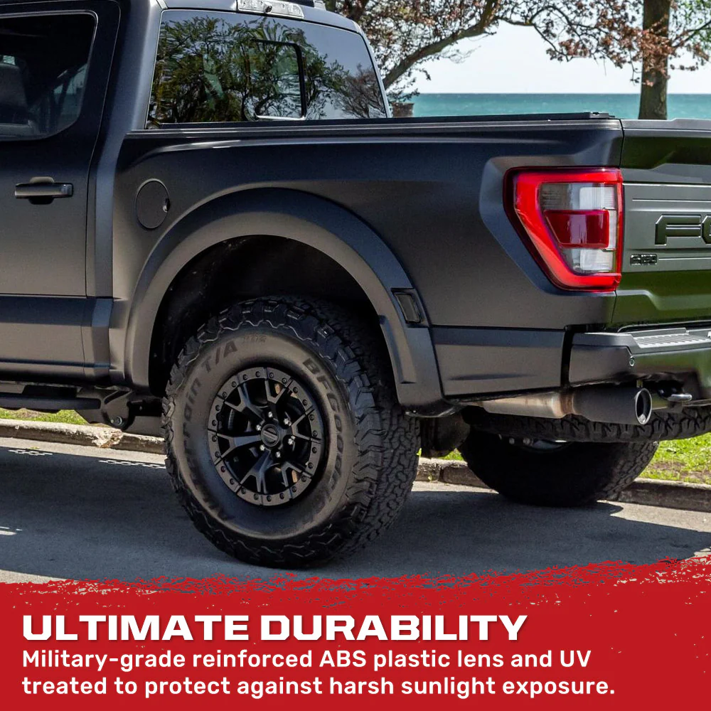 Ford 21-22 Raptor 7-Pc Fender & Hood Light Kit Smoked Lens White or Amber LED Running Lights w/ Startup Light Sequence - Image 8