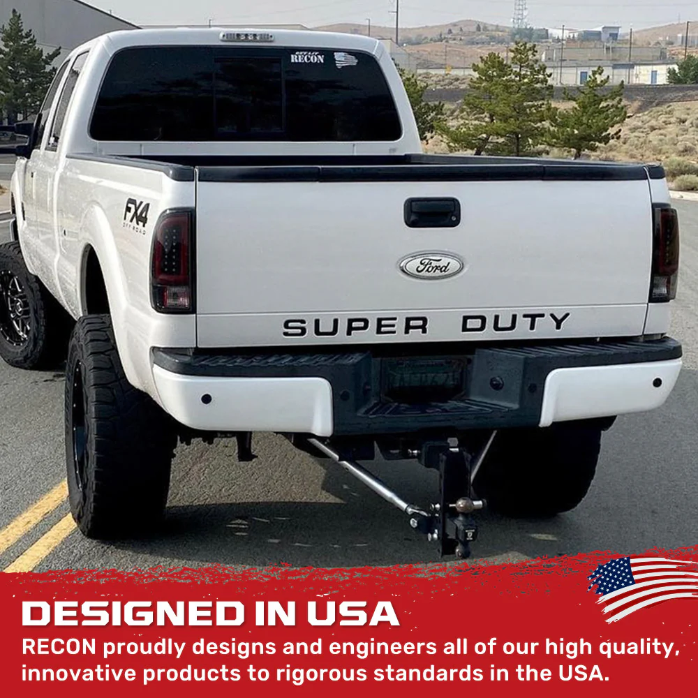 Ford Super Duty 99-07 F250HD/F-250/F-350/F-450/F-550 OLED Tail Lights Scanning Turn Signals - Smoked Lens - Image 5
