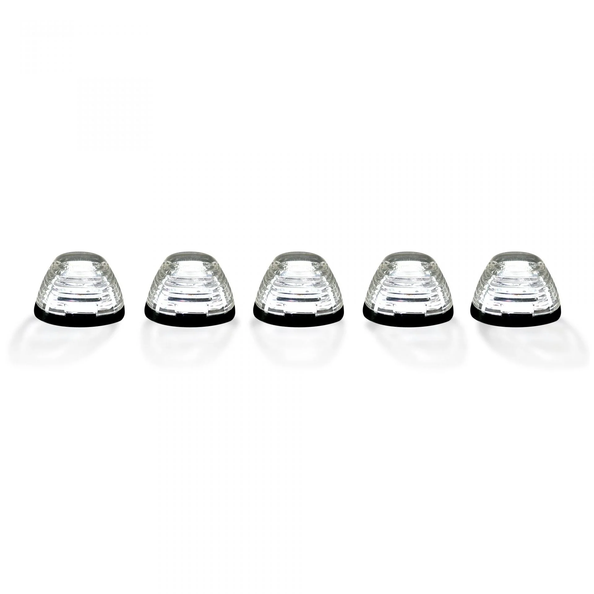 Ford 99-16 Superduty (5-Piece Set) Clear Cab Roof Light Lens with RGB (Multi-Colored) High-Power LED's - (Attn: This part is for trucks that DID NOT come with factory installed cab roof lights) - Image 2