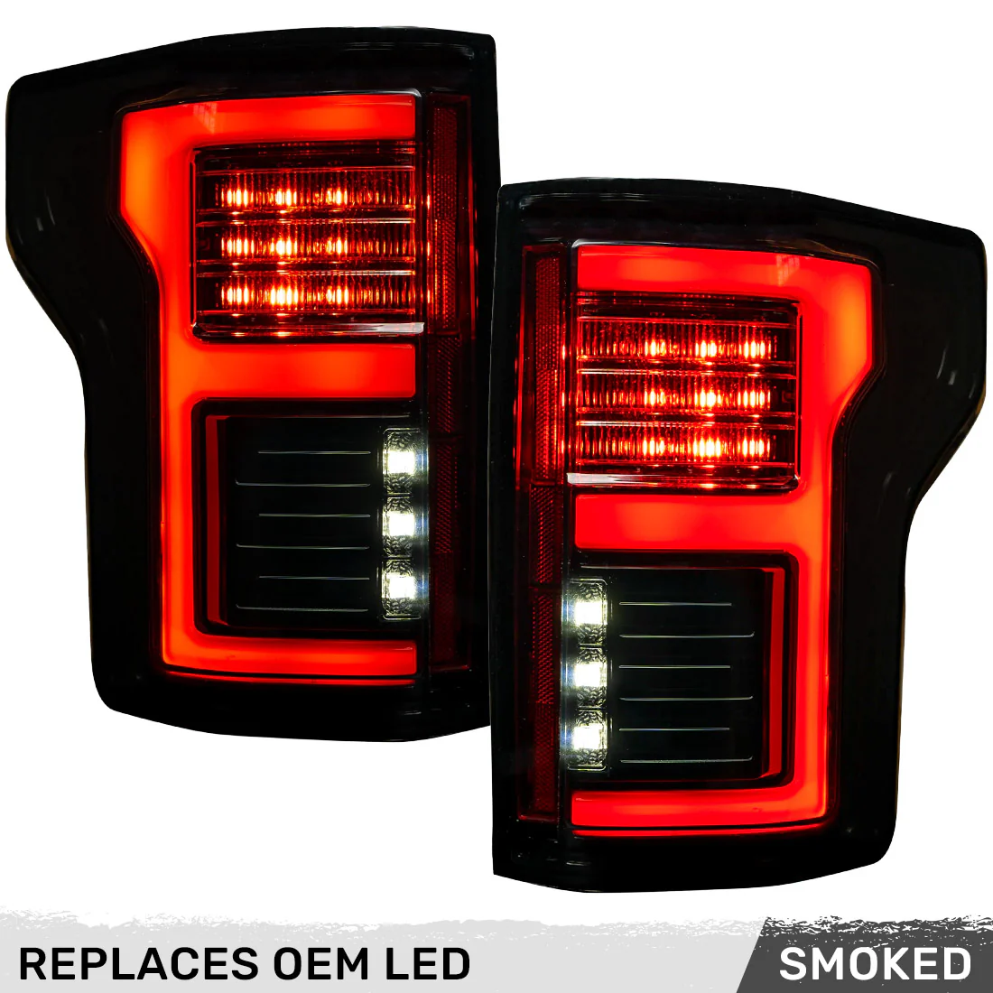 Ford F-150 SVT Raptor 17-20 Ultra Bright OLED Tail Lights (Replaces Factory/OEM LED with BLIS) - Multiple Lens - Image 3