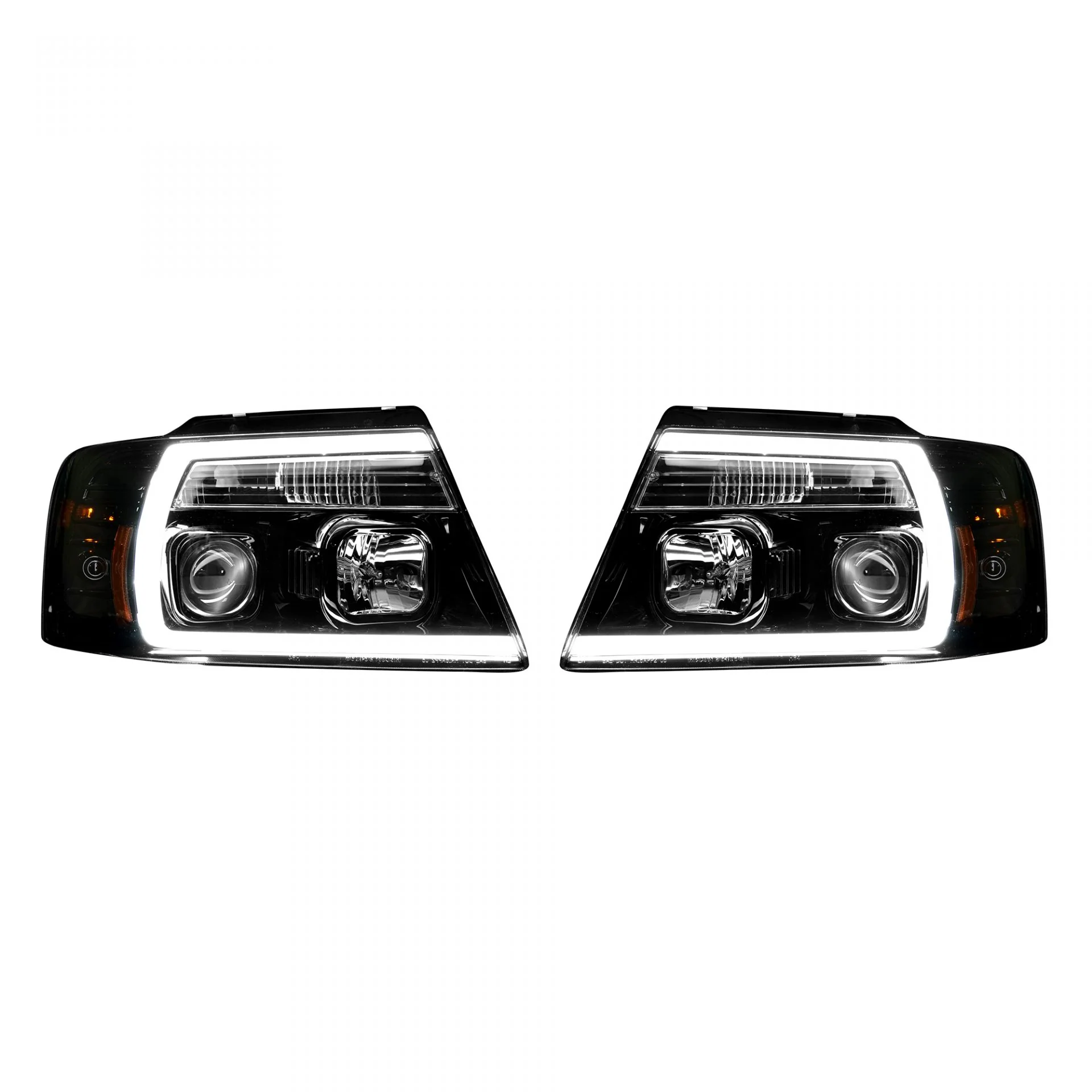 Ford F150 04-08 Projector Headlights OLED Halos & DRL in Smoked/Black - Image 2