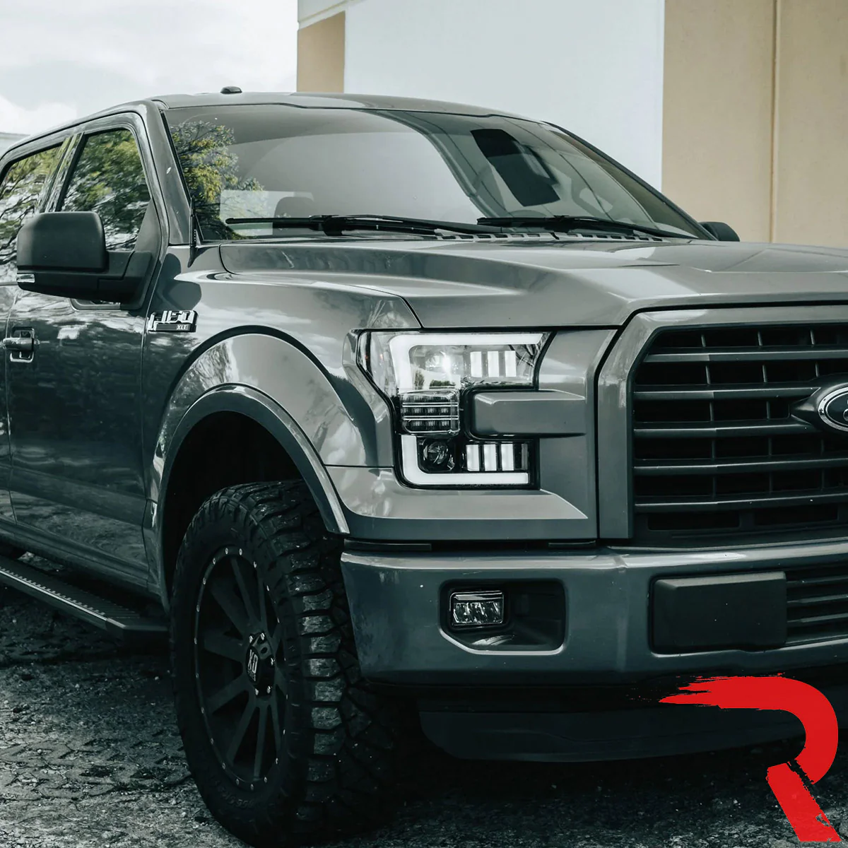 Ford F150 15-17 LED Projector Headlights w/ Ultra High Power Smooth White OLED DRL w/ Scanning Amber Turn Signals (Replaces OEM Halogen Headlights) - Multiple Styles - Image 15