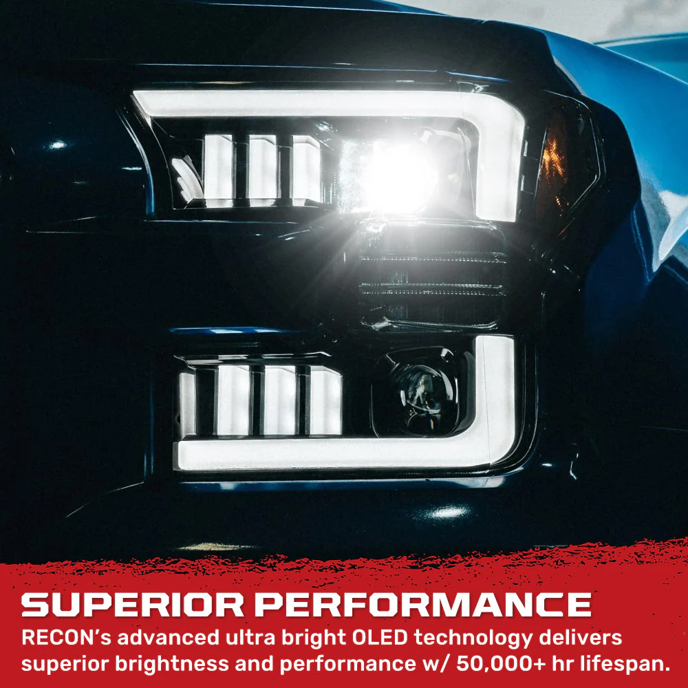 Ford F150 15-17 LED Projector Headlights w/ Ultra High Power Smooth White OLED DRL w/ Scanning Amber Turn Signals (Replaces OEM LED Headlights) - Multiple Styles - Image 27