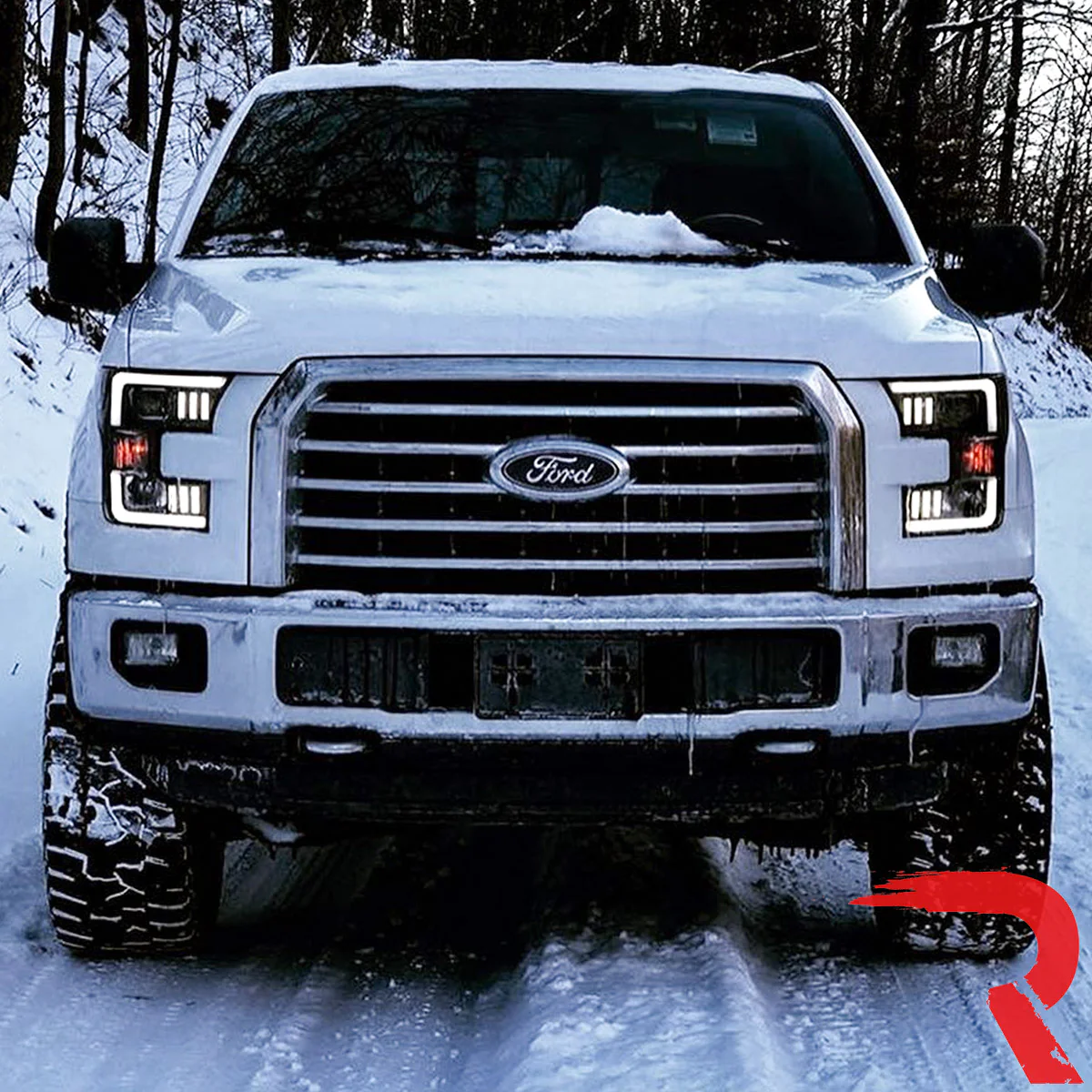 Ford F150 15-17 Projector Headlights Ultra High Power Smooth White OLED DRL (Replaces OEM Halogen Headlights) - Multiple Styles - Image 20