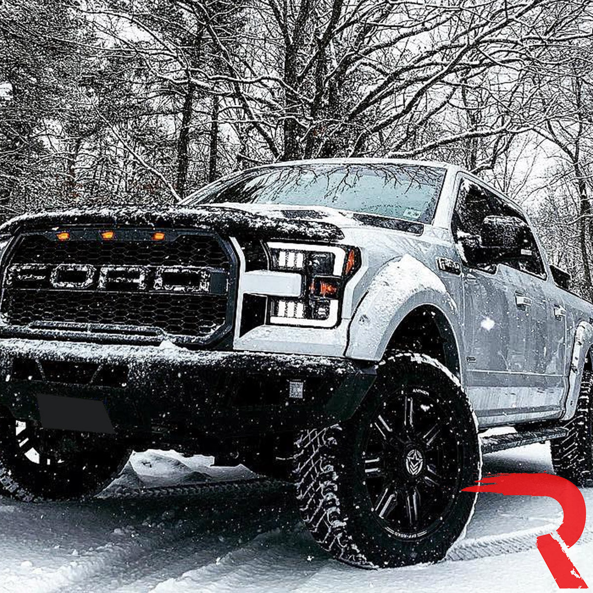 Ford F150 15-17 Projector Headlights Ultra High Power Smooth White OLED DRL (Replaces OEM Halogen Headlights) - Multiple Styles - Image 25
