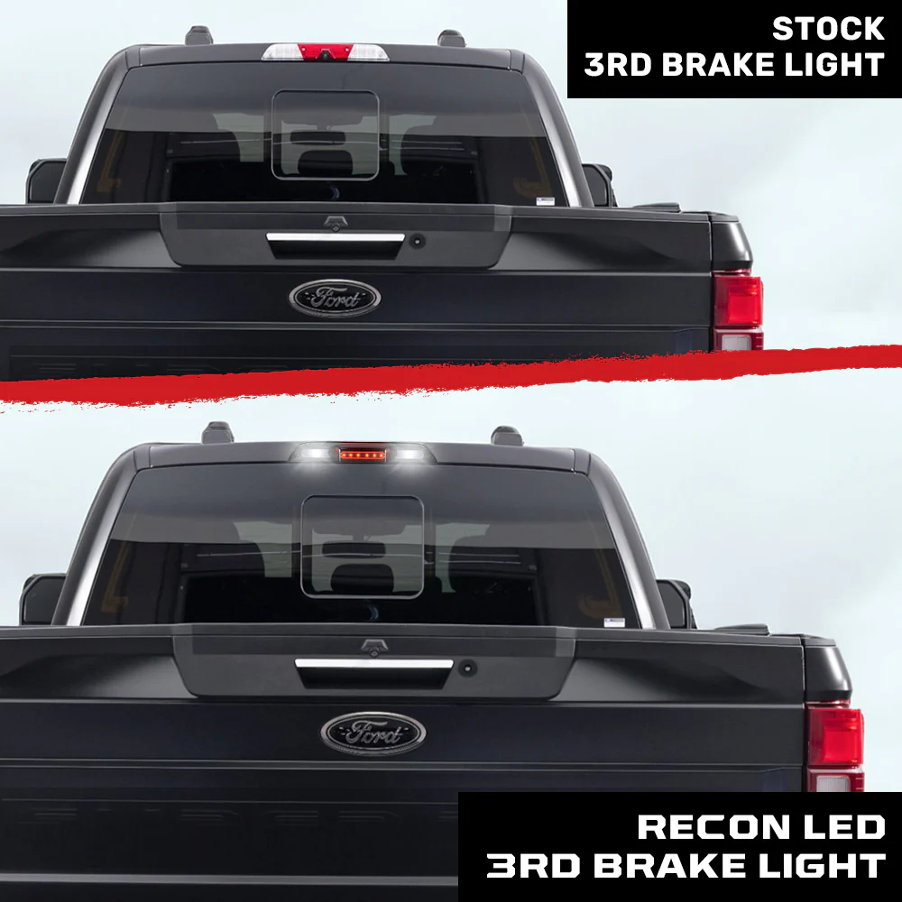 Ford F150 15-25 Ultra High Power Red LED 3rd Brake Light Kit w/ CREE XML White LED Cargo Lights (ATTN: DOES NOT FIT Models with Cargo Bed Camera in OEM 3rd Brake Light) - Smoked Lens - Image 8