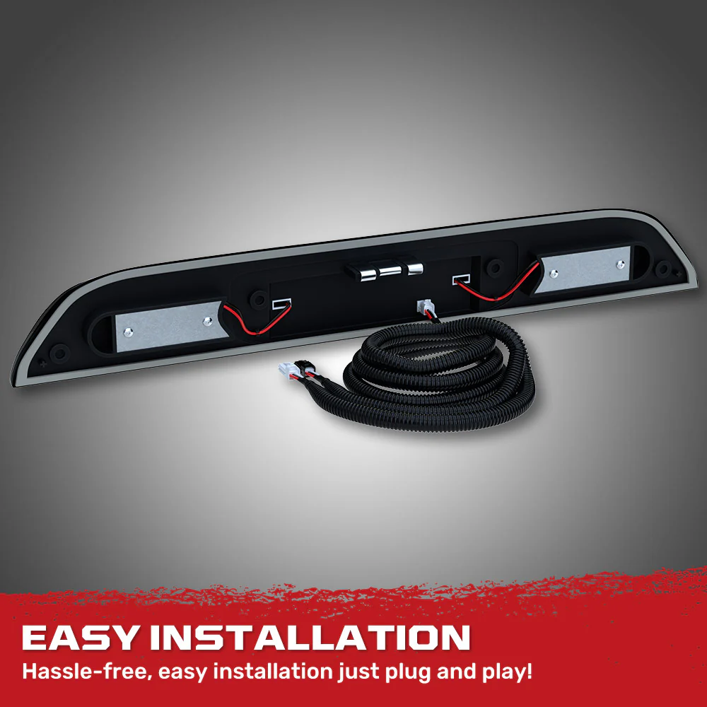 Ford F150 15-25 Ultra High Power Red LED 3rd Brake Light Kit w/ CREE XML White LED Cargo Lights (ATTN: DOES NOT FIT Models with Cargo Bed Camera in OEM 3rd Brake Light) - Smoked Lens - Image 9