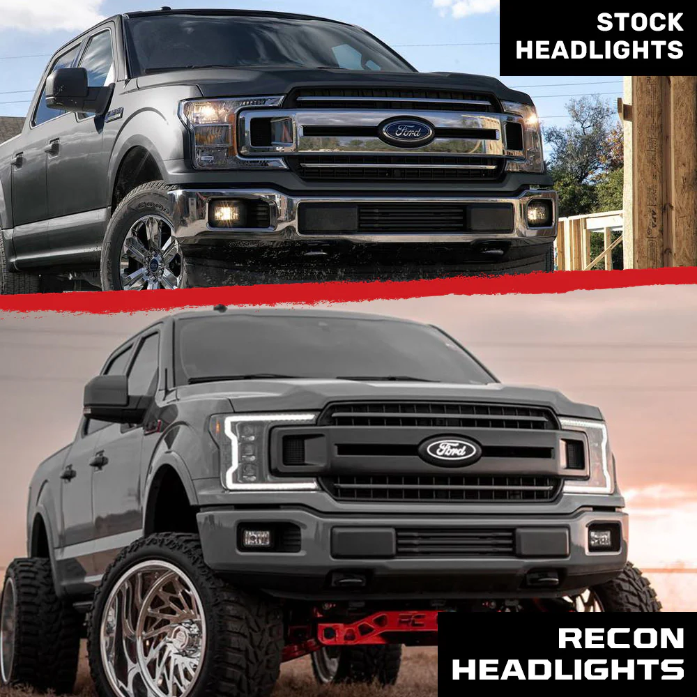 Ford F150 18-20 LED Projector Headlights OLED DRL Scanning LED Turn Signals (Replaces Factory Halogen Headlights) - Multiple Styles - Image 13