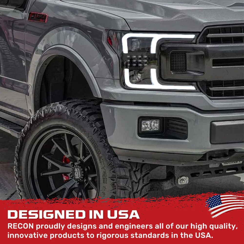 Ford F150 18-20 Projector Headlights OLED DRL Scanning LED Turn Signals (Replaces Factory Halogen Headlights) - Multiple Styles - Image 10