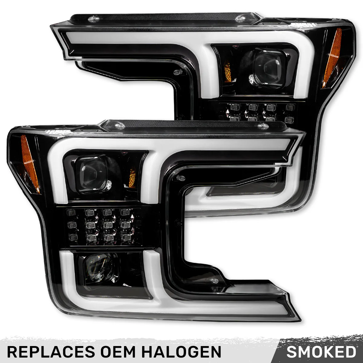 Ford F150 18-20 Projector Headlights OLED DRL Scanning LED Turn Signals (Replaces Factory Halogen Headlights) - Multiple Styles - Image 14