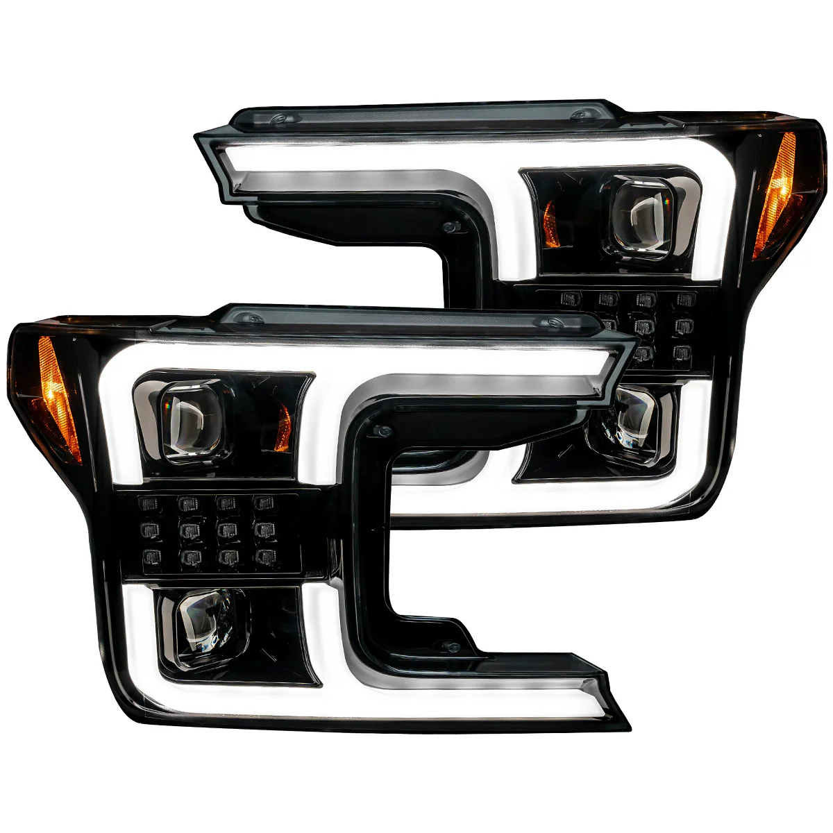 Ford F150 18-20 Projector Headlights OLED DRL Scanning LED Turn Signals (Replaces Factory Halogen Headlights) - Multiple Styles - Image 15