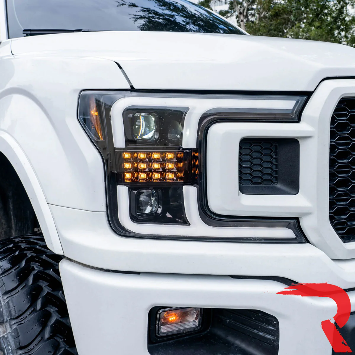 Ford F150 18-20 Projector Headlights OLED DRL Scanning LED Turn Signals (Replaces Factory Halogen Headlights) - Multiple Styles - Image 16