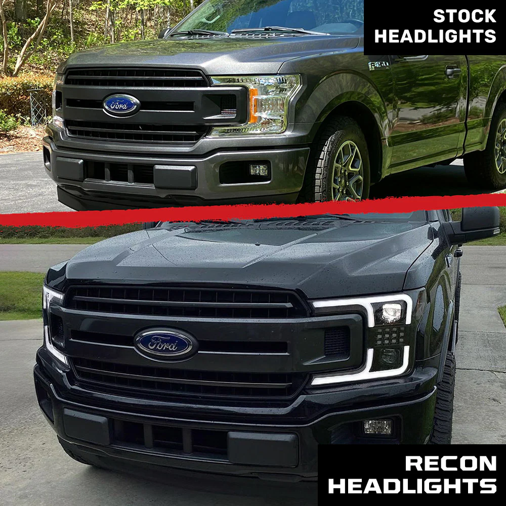 Ford F150 18-20 Projector Headlights OLED DRL Scanning LED Turn Signals (Replaces Factory Halogen Headlights) - Multiple Styles - Image 18