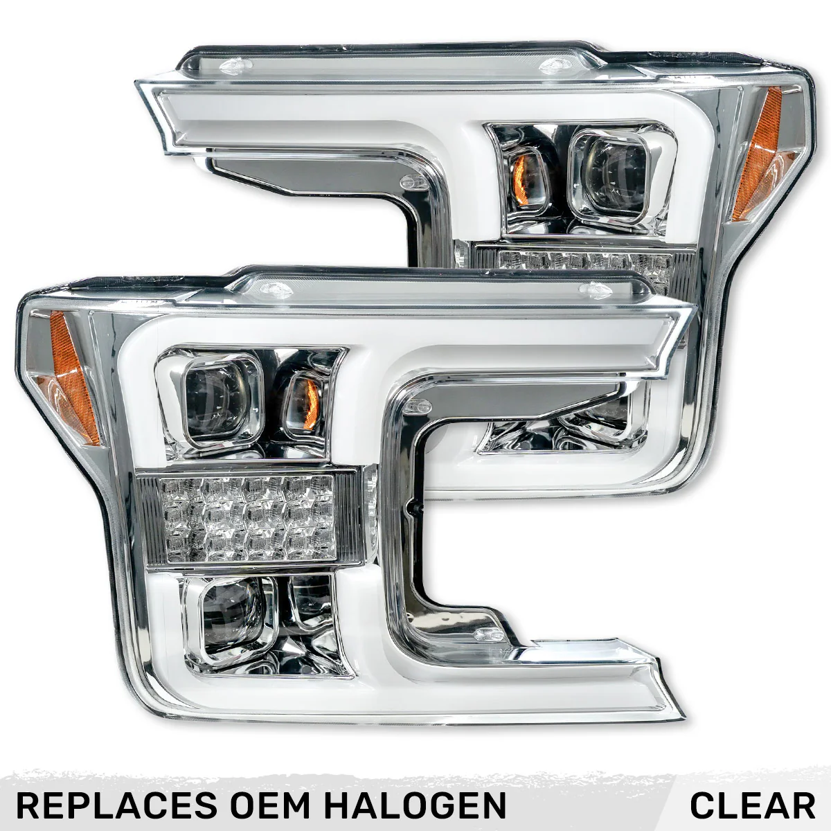 Ford F150 18-20 Projector Headlights OLED DRL Scanning LED Turn Signals (Replaces Factory Halogen Headlights) - Multiple Styles - Image 23