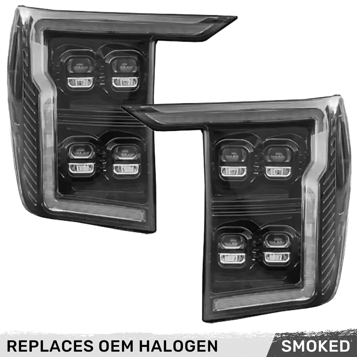 Ford F150 21-23 Full LED Projector Headlights w/ Ultra High Power Smooth OLED DRL & Scanning Switchback Amber Turn Signals (Replaces OEM Halogen Only) - Multiple Options - Image 16