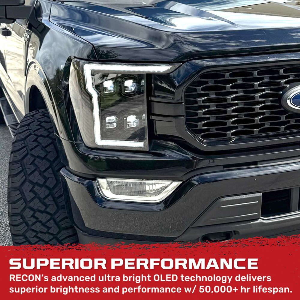 Ford F150 21-23 Full LED Projector Headlights w/ Ultra High Power Smooth OLED DRL & Scanning Switchback Amber Turn Signals (Replaces OEM Halogen Only) - Multiple Options - Image 19