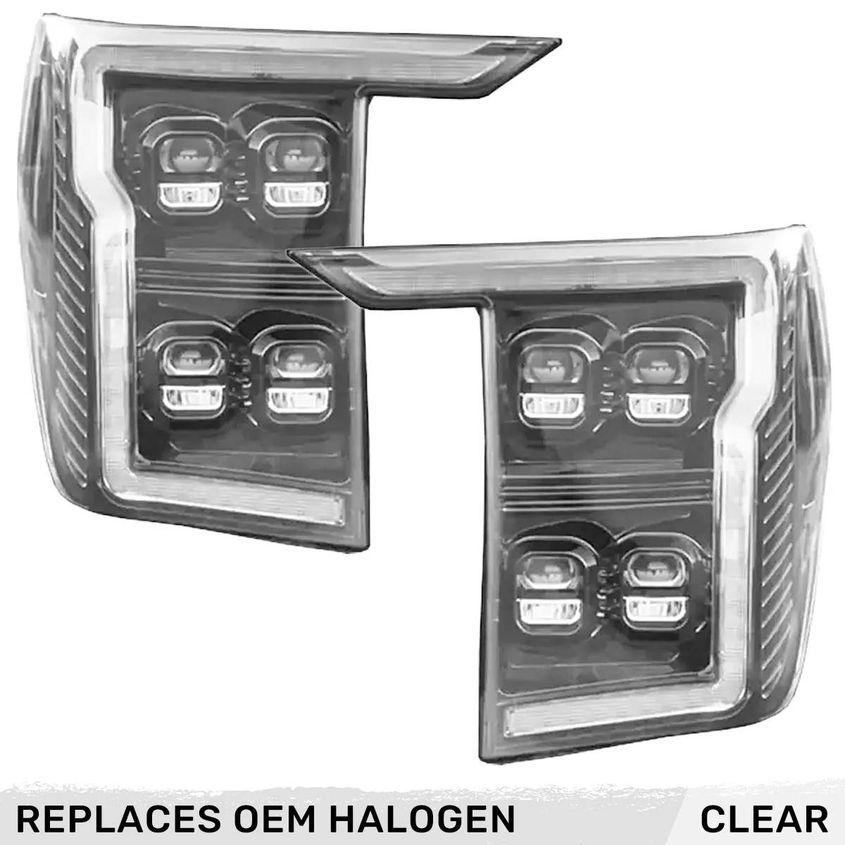 Ford F150 21-23 Full LED Projector Headlights w/ Ultra High Power Smooth OLED DRL & Scanning Switchback Amber Turn Signals (Replaces OEM Halogen Only) - Multiple Options - Image 22