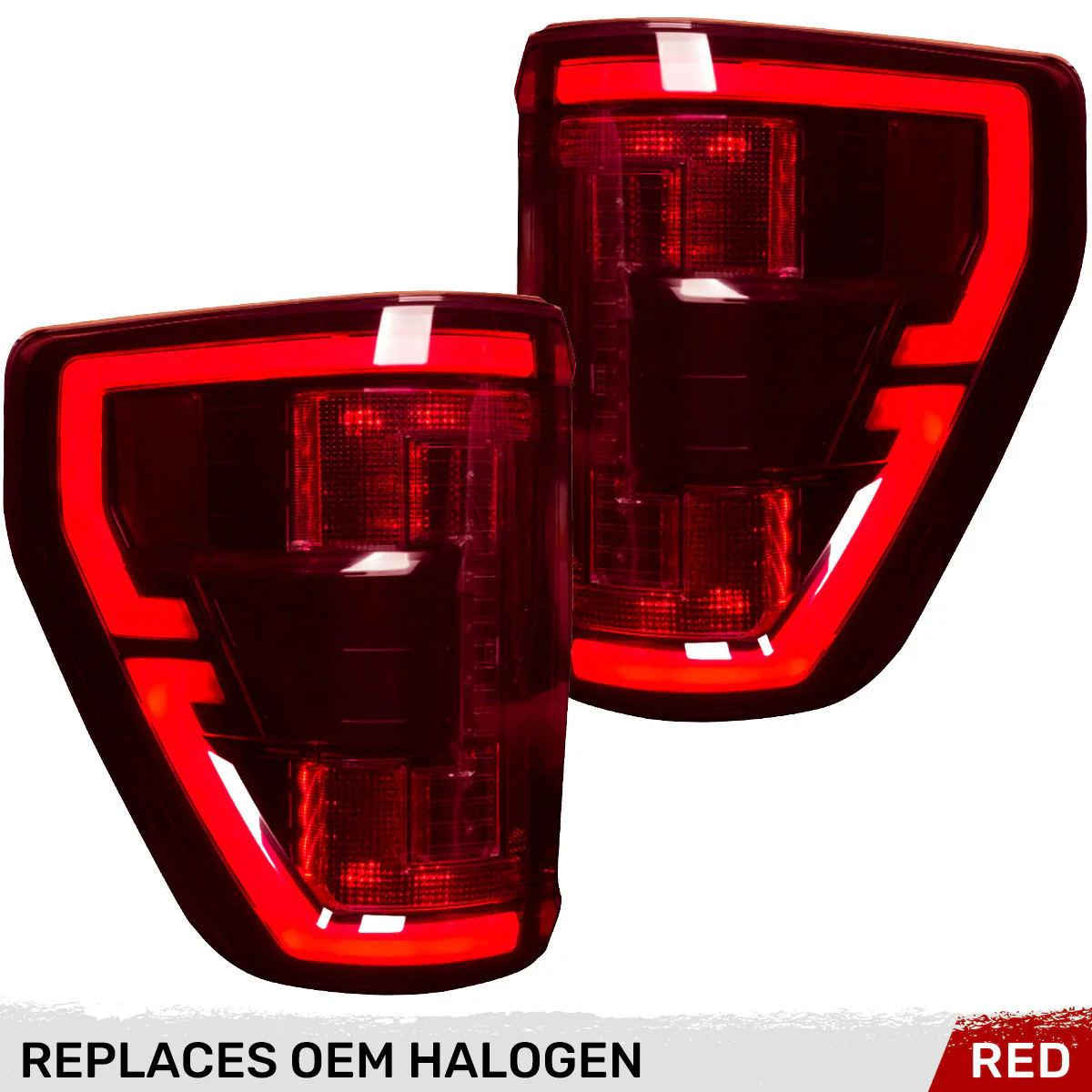 Ford F150 21-23 Ultra Bright OLED Tail Lights w/ Startup Light Sequence (Replaces Factory Halogen Tail Lights w/ BLIS Only) - Multiple Lens - Image 47