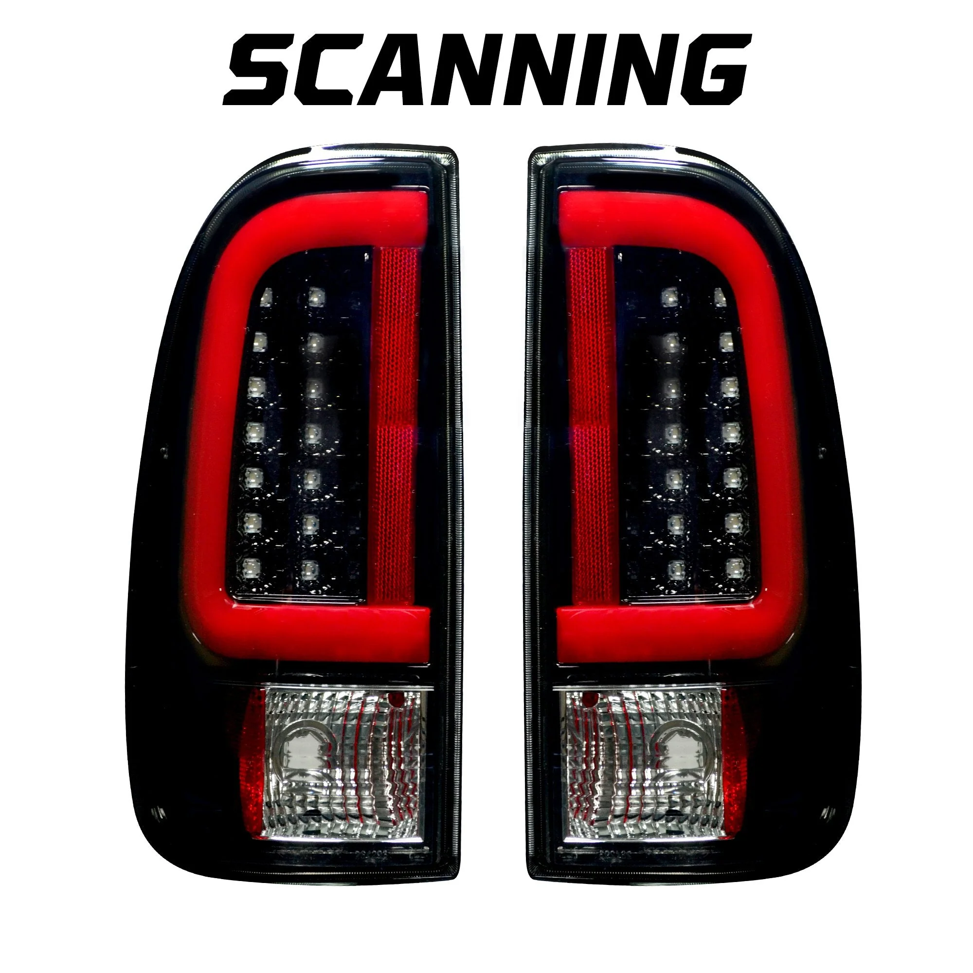 Ford F150 97-03 Straight Side Tail Lights OLED Scanning OLED Turn Signals - Smoked Lens - Image 12