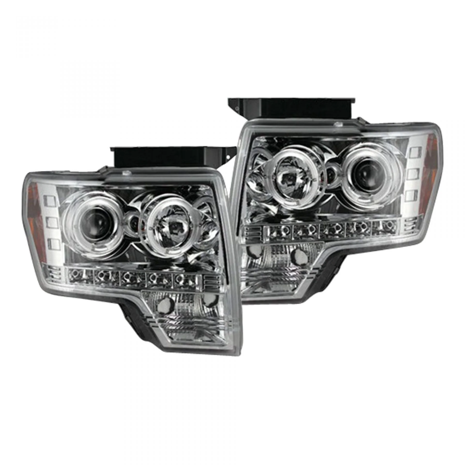 Ford F150 & Raptor 09-14 Projector Headlights in Clear/Chrome - Image 2