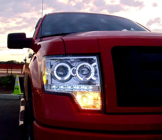Ford F150 & Raptor 09-14 Projector Headlights in Clear/Chrome - Image 4
