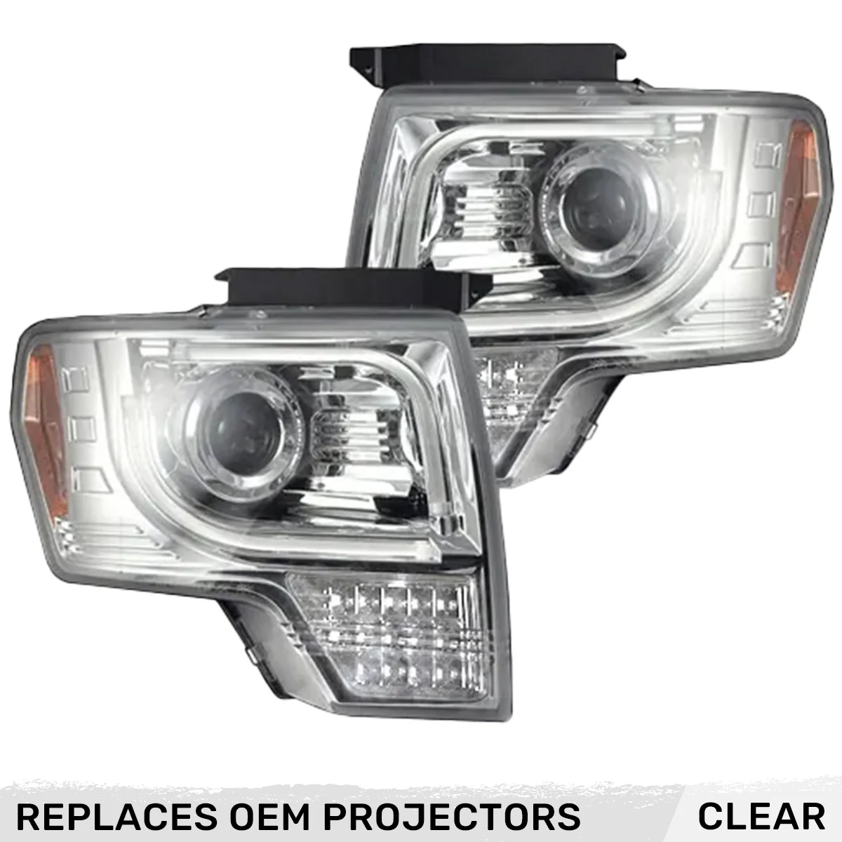 Ford F150 & Raptor 13-14 Projector Headlights Ultra High Power White LED DRL w/ Amber Turn Signals - Multiple Styles - Image 22