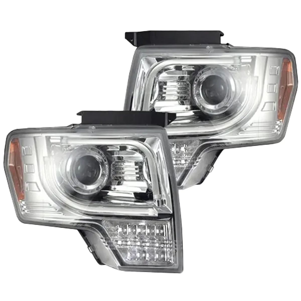 Ford F150 & Raptor 13-14 Projector Headlights Ultra High Power White LED DRL w/ Amber Turn Signals - Multiple Styles - Image 23