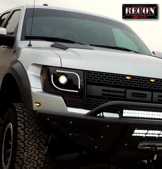 Ford F150 & Raptor 13-14 Projector Headlights Ultra High Power White LED DRL w/ Amber Turn Signals - Multiple Styles - Image 7