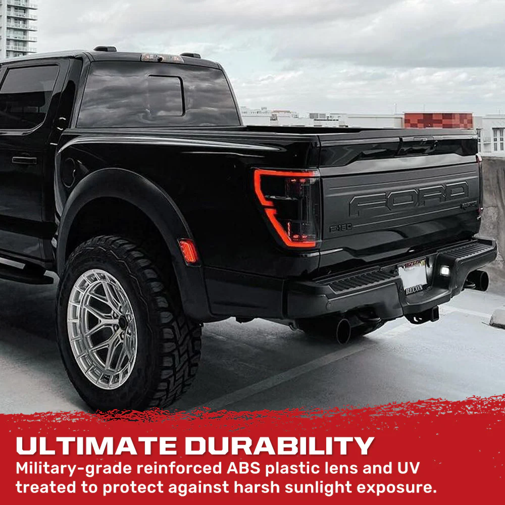 Ford F150 & Raptor 21-23 Ultra Bright OLED Tail Lights w/ Startup Light Sequence (Replaces Factory LED Tail Lights w/ BLIS Only) - Multiple Lens - Image 7