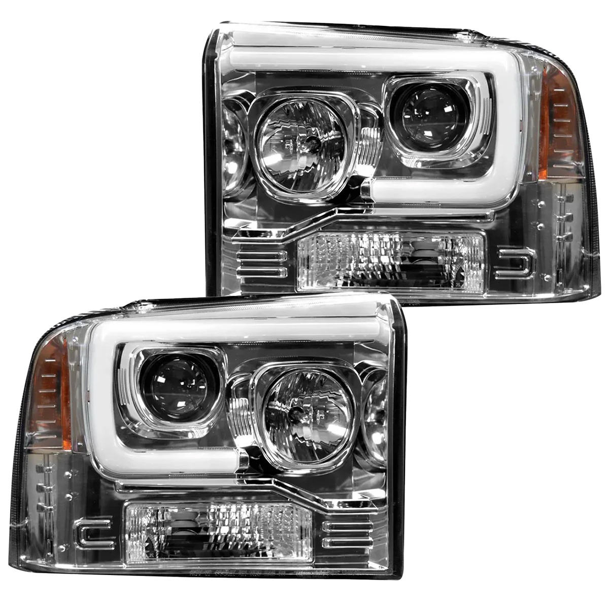 Ford Super Duty 05-07 Projector Headlights OLED Halos, DRL - Multiple Styles - Image 21