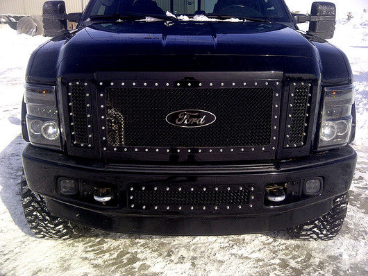 Ford Super Duty 08-10 Projector Headlights CCFL Halos/DRL Smoked/Black - Image 3