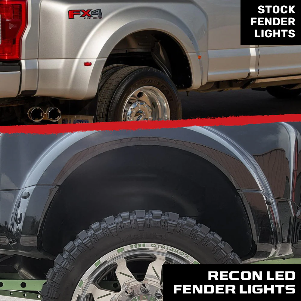 Ford 11-25 Super Duty F-350 & F-450 Fender LED Lights (4-Piece Set) - Multiple Lens & Colors - Image 11