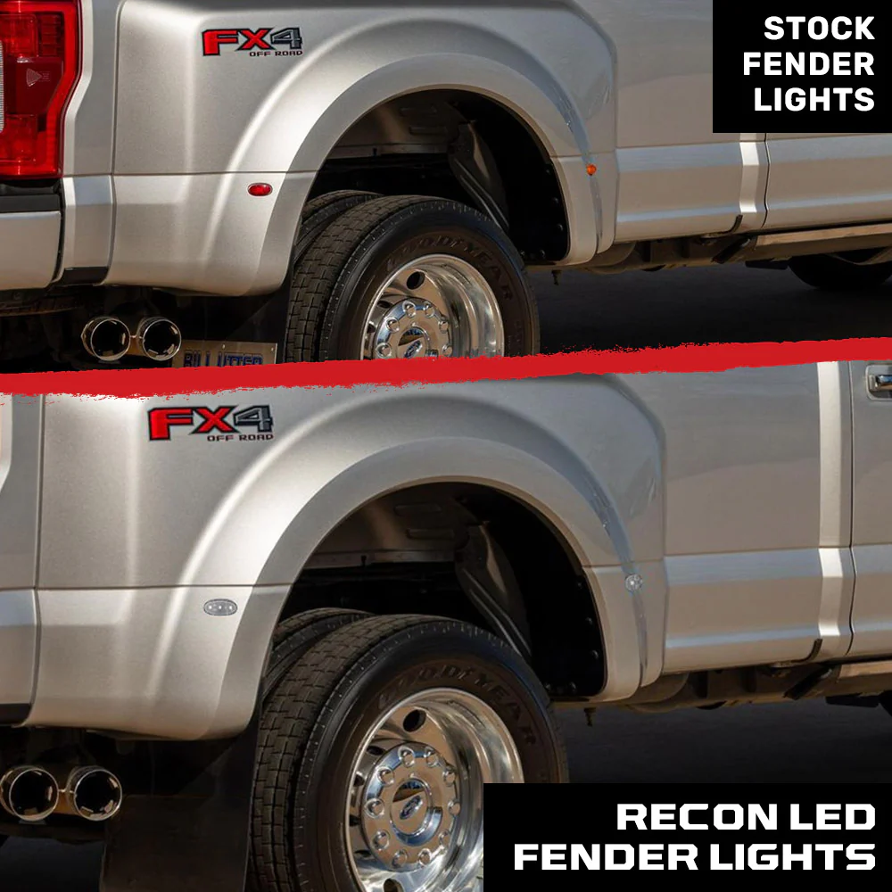 Ford 11-25 Super Duty F-350 & F-450 Fender LED Lights (4-Piece Set) - Multiple Lens & Colors - Image 19