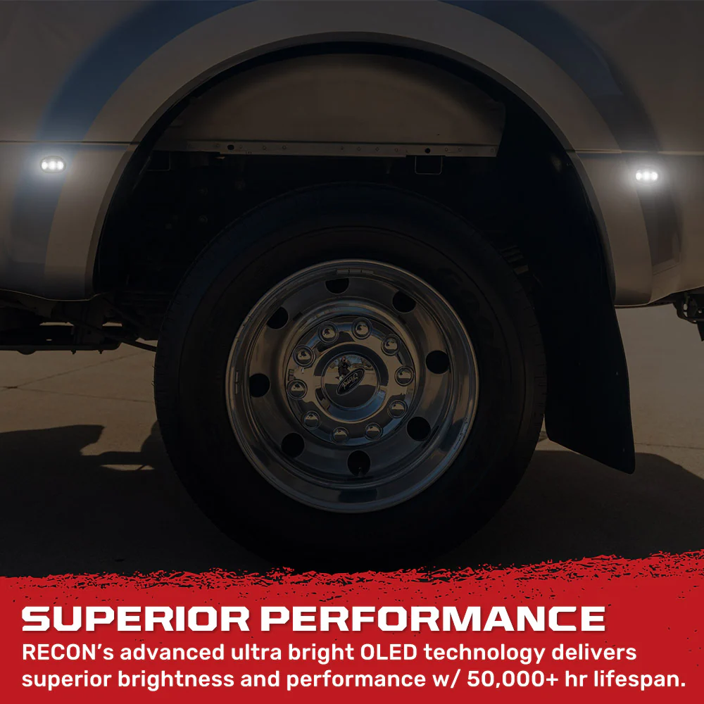 Ford 11-25 Super Duty F-350 & F-450 Fender LED Lights (4-Piece Set) - Multiple Lens & Colors - Image 5