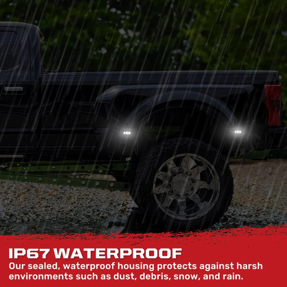 Ford 11-25 Super Duty F-350 & F-450 Fender LED Lights (4-Piece Set) - Multiple Lens & Colors - Image 8