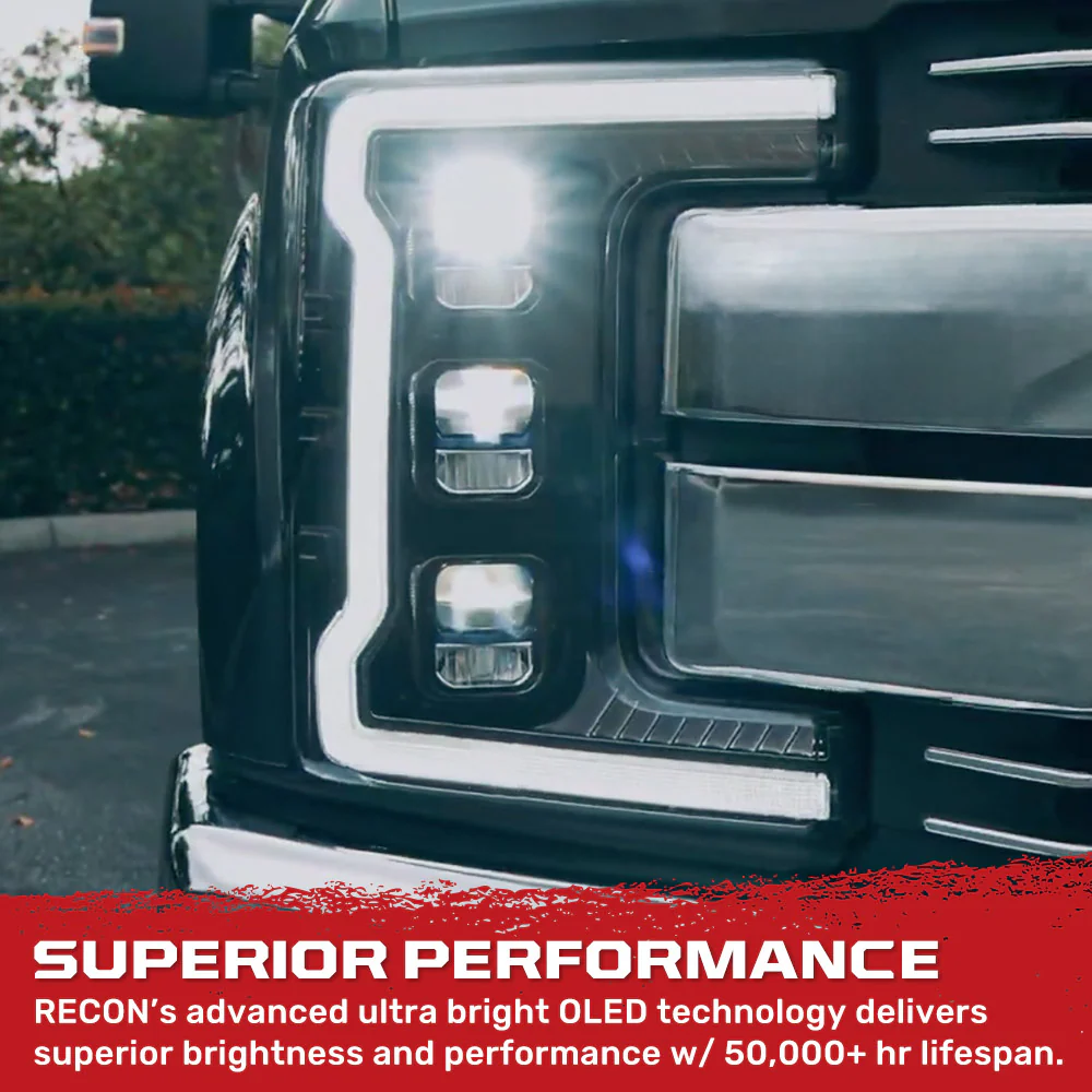 Ford 17-19 Super Duty LED Projector Headlights OLED DRL & Scanning Switchback LED Turn Signals - Multiple Styles - Image 11