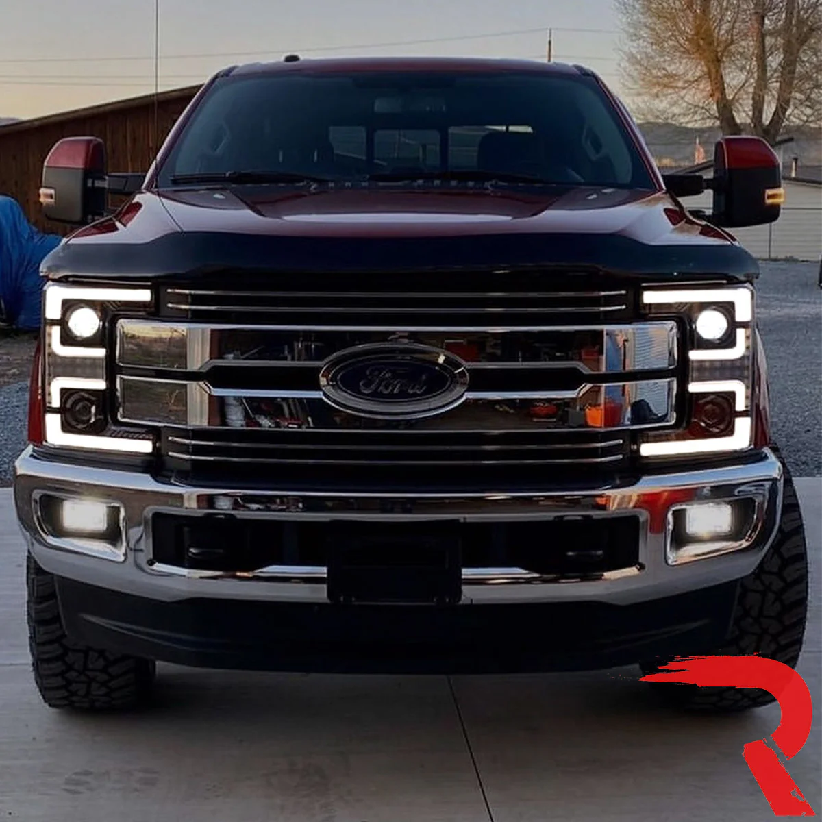Ford Super Duty 17-19 Projector Headlights White OLED DRL, Scanning Amber LED Turn Signals - Multiple Styles - Image 20