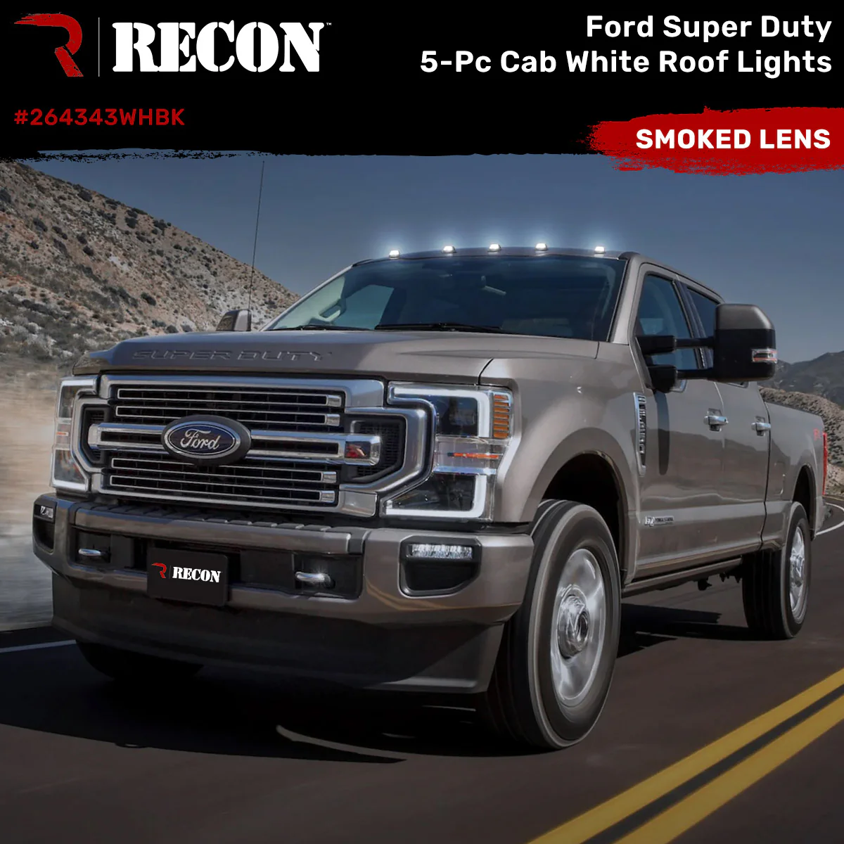 Ford Super Duty 17-22 5-PC Cab Roof Light Set 2-Way Front & Rear Facing Ultra High-Power LEDs (Replaces Factory/OEM Cab Lights Only) - Multiple Options - Image 5