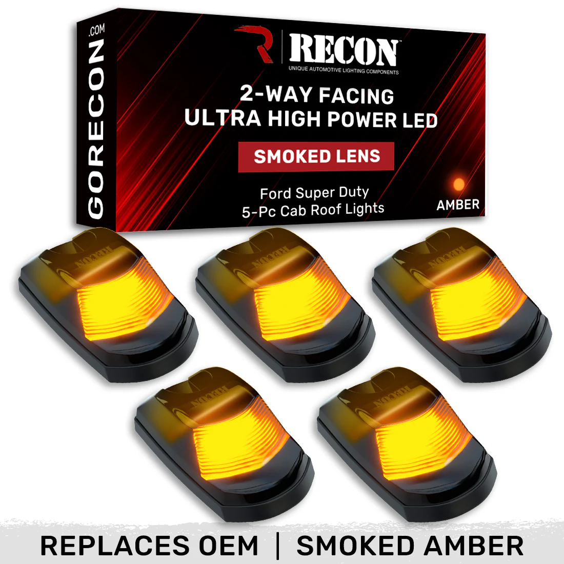 Ford Super Duty 17-22 5-PC Cab Roof Light Set 2-Way Front & Rear Facing Ultra High-Power LEDs (Replaces Factory/OEM Cab Lights Only) - Multiple Options - Image 55