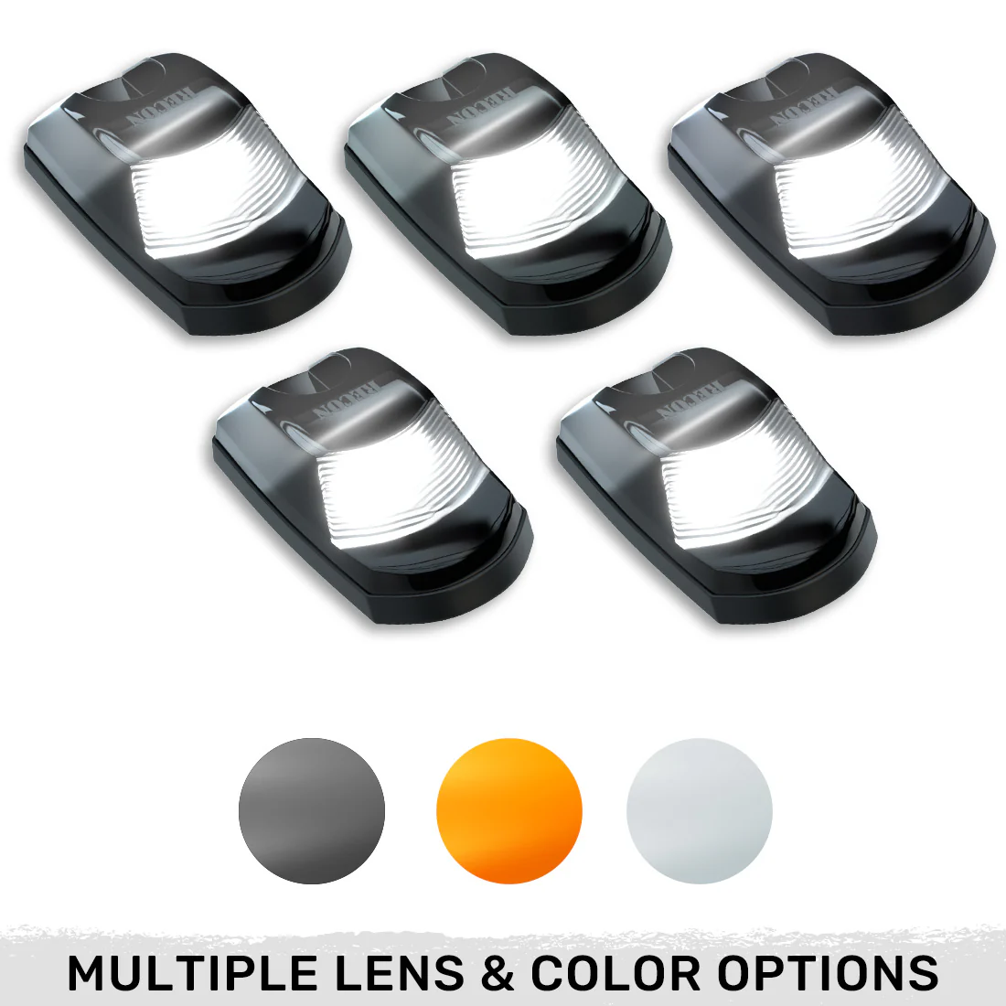 Ford Super Duty 17-22 5-PC Cab Roof Light Set 2-Way Front & Rear Facing Ultra High-Power LEDs (Replaces Factory/OEM Cab Lights Only) - Multiple Options - Image 7