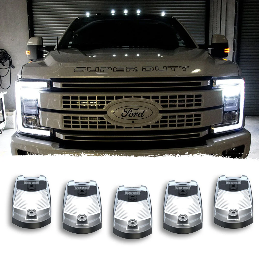 Ford Super Duty 17-25 5-Piece Cab Roof Light Set 2-Way Front & Rear Facing Ultra High-Power LEDs Multiple Lens & Colors - (ATTN: For models that DID NOT come with factory cab roof lights) - Image 13